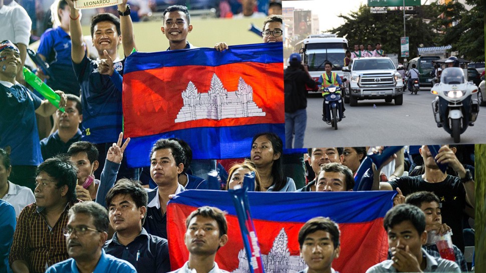 អ្នក គាំទ្រ ស្រែក ហ៊ោ រត់ តាម ឡាន គោព្រៃ កម្ពុជា យប់ មិញ Sabay News